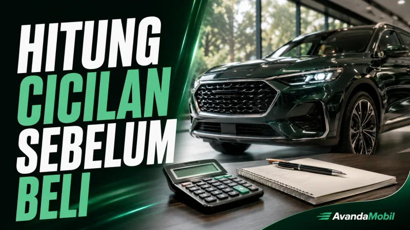 Mobil dan kalkulator untuk menghitung angsuran kredit