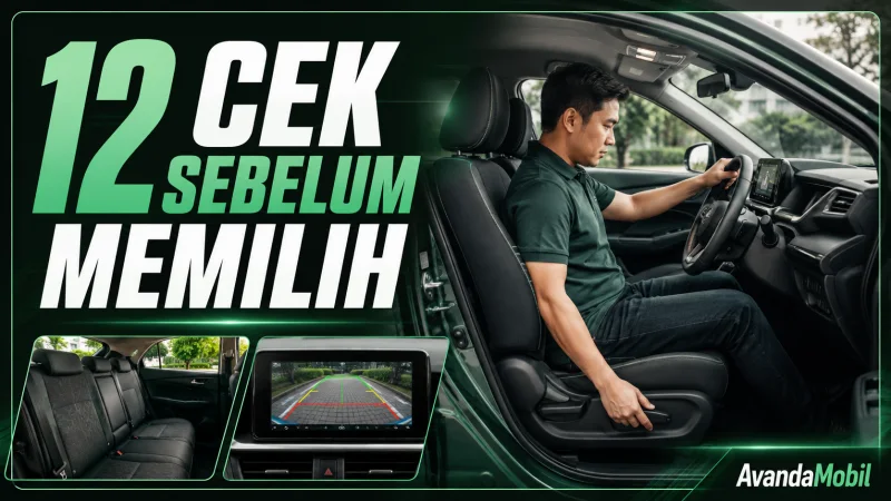 Pengemudi memeriksa posisi duduk dan fitur saat test drive