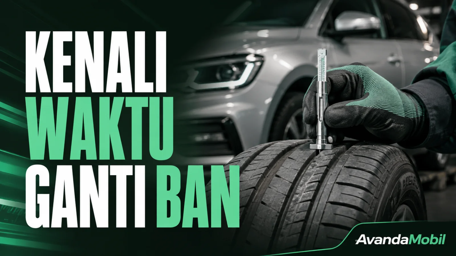 Pemeriksaan kedalaman alur dan indikator keausan ban mobil