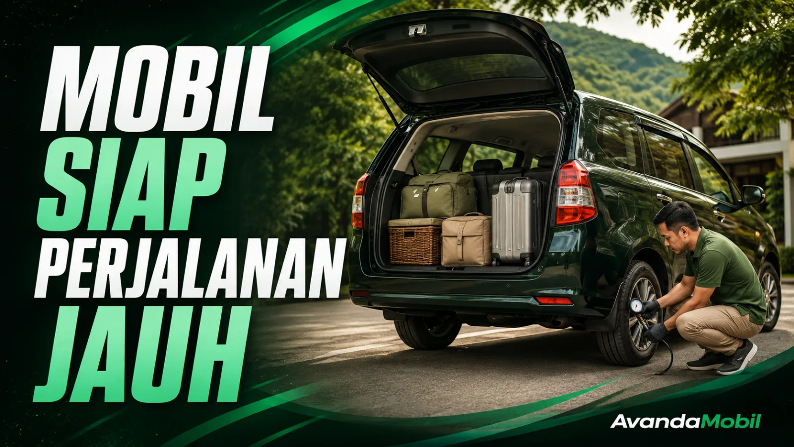 Pemeriksaan ban dan penataan barang sebelum perjalanan jauh