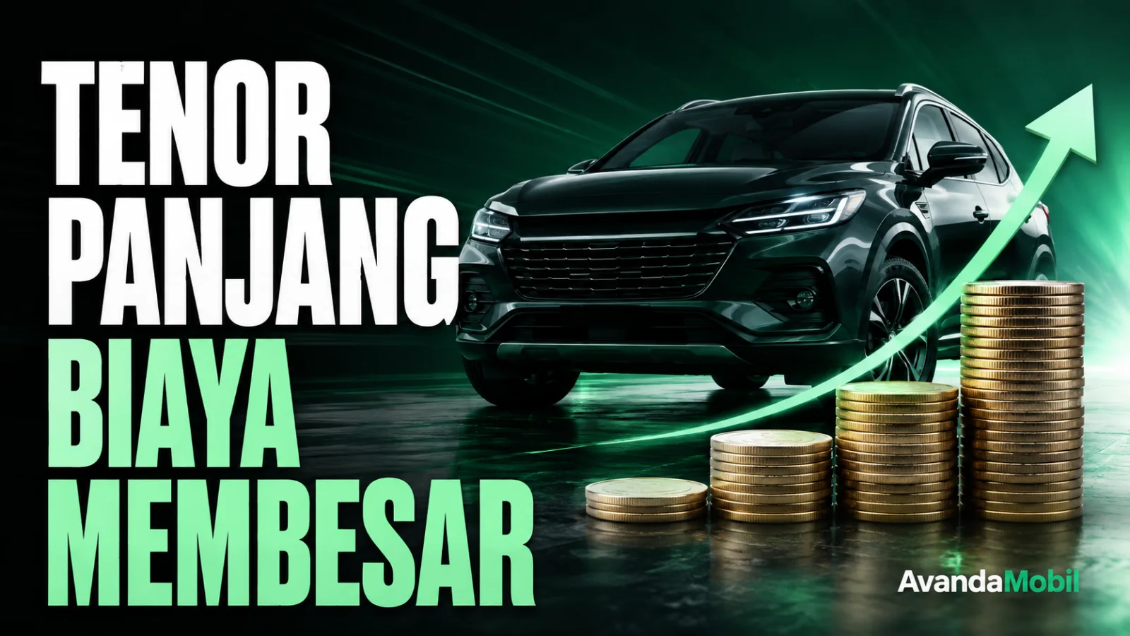 Hubungan tenor kredit mobil dengan cicilan dan total bunga